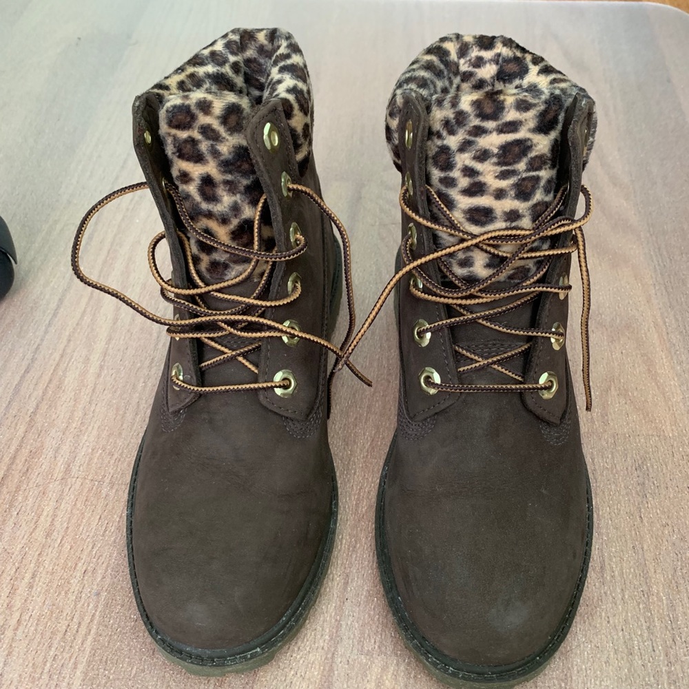 Timberland Waterproof Leopard Print Boots - Picture 2 of 5